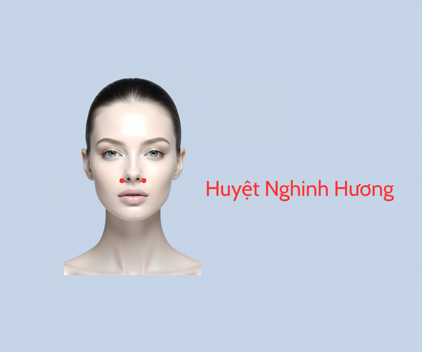 Huyệt Nghinh Hương bấm nhẹ giúp giảm nghẹt mũi và thông xoang